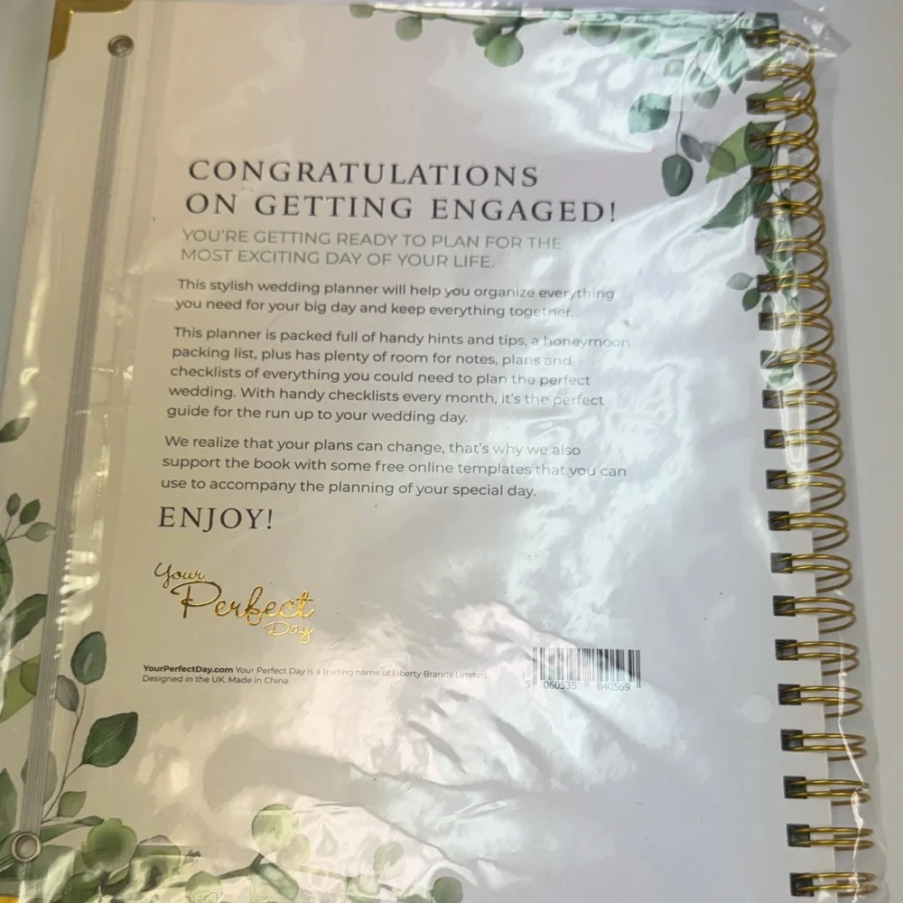 Mrs & Mrs Wedding Planner with Gold Accents
